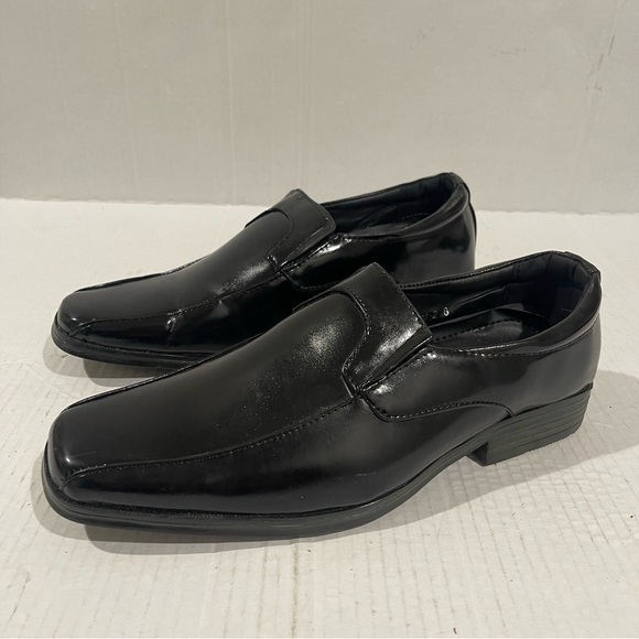 Men’s Royal Shoes Black Faux Leather Slip On Oxford Dress Shoes Size 8 US! - Picture 5 of 12